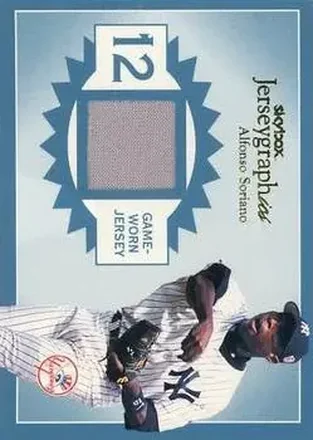 2004 SkyBox Autographics - Jerseygraphics Blue #J-AS - Alfonso Soriano - New York Yankees