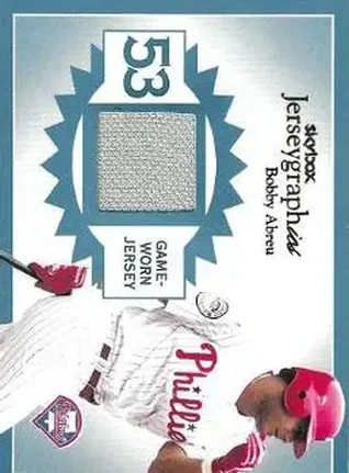 2004 SkyBox Autographics - Jerseygraphics Blue #J-BA - Bob Abreu - Philadelphia Phillies