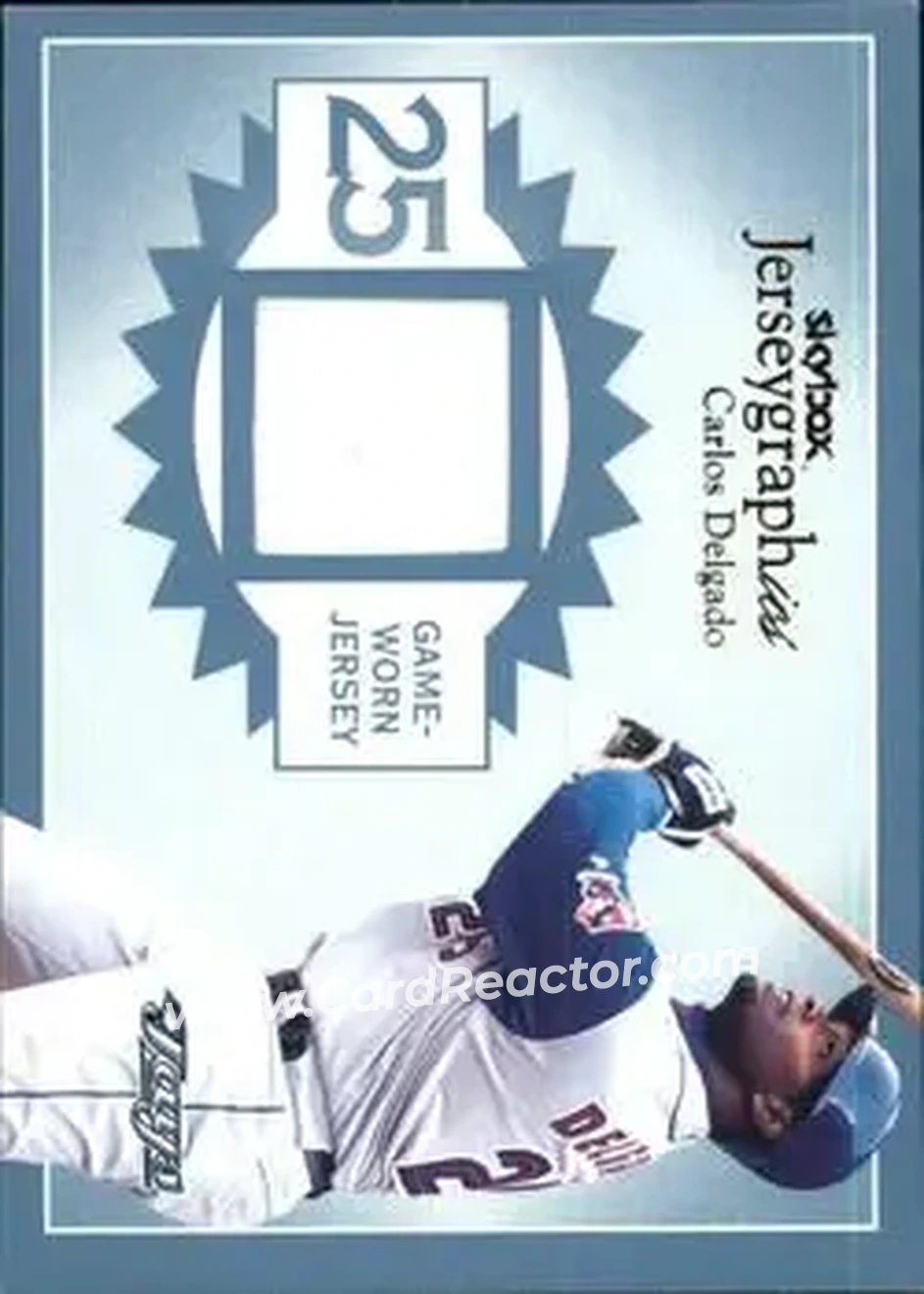 2004 SkyBox Autographics - Jerseygraphics Blue #J-CD - Carlos Delgado - Toronto Blue Jays - Front
