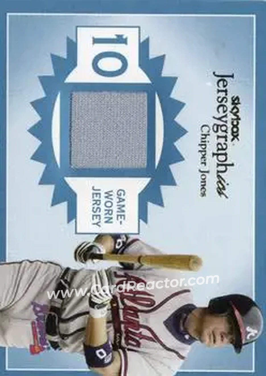 2004 SkyBox Autographics - Jerseygraphics Blue #J-CJ - Chipper Jones - Atlanta Braves - Front
