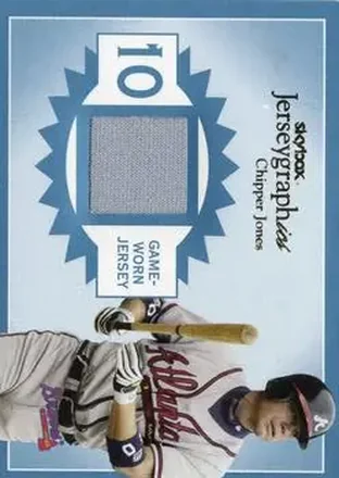2004 SkyBox Autographics - Jerseygraphics Blue #J-CJ - Chipper Jones - Atlanta Braves