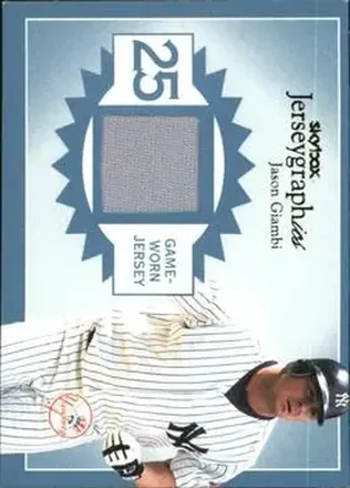 2004 SkyBox Autographics - Jerseygraphics Blue #J-JG - Jason Giambi - New York Yankees