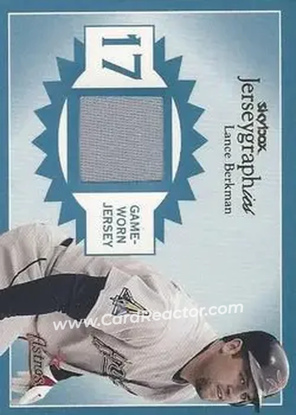 2004 SkyBox Autographics - Jerseygraphics Blue #J-LB - Lance Berkman - Houston Astros - Front