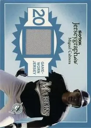 2004 SkyBox Autographics - Jerseygraphics Blue #J-MC - Miguel Cabrera - Florida Marlins