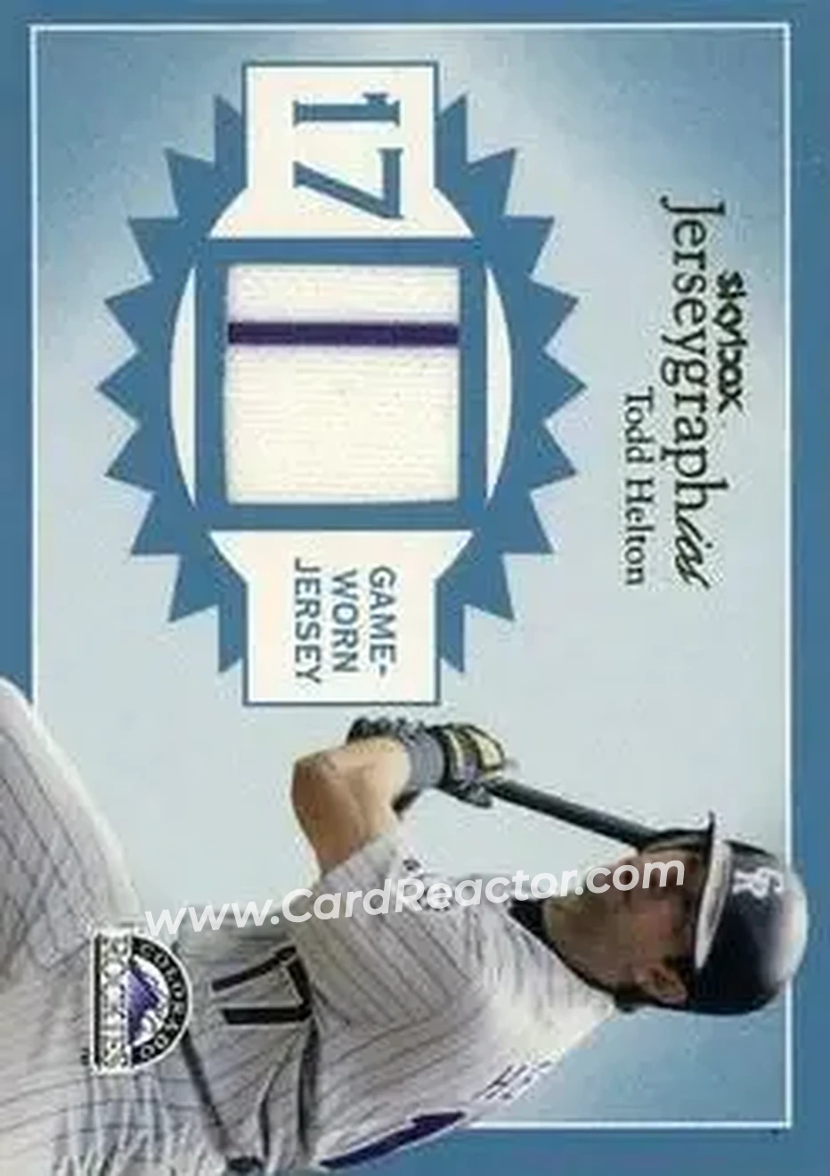 2004 SkyBox Autographics - Jerseygraphics Blue #J-TH - Todd Helton - Colorado Rockies - Front