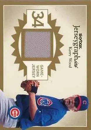2004 SkyBox Autographics - Jerseygraphics Gold #J-KW - Kerry Wood - Chicago Cubs