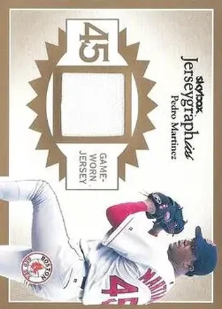 2004 SkyBox Autographics - Jerseygraphics Gold #J-PM - Pedro Martinez - Boston Red Sox