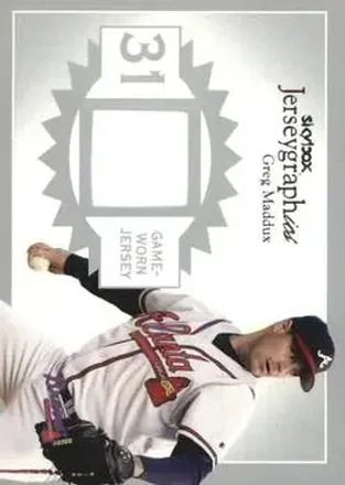 2004 SkyBox Autographics - Jerseygraphics Silver #J-GM - Greg Maddux - Atlanta Braves