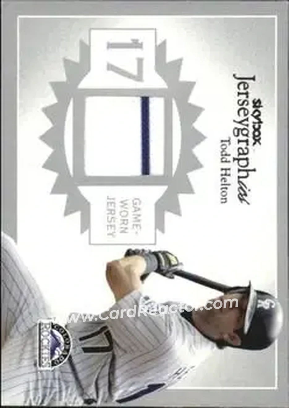 2004 SkyBox Autographics - Jerseygraphics Silver #J-TH - Todd Helton - Colorado Rockies - Front 2004 SkyBox Autographics - Jerseygraphics Silver #J-TH - Todd Helton - Colorado Rockies - Front