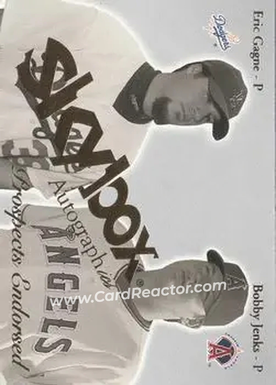 2004 SkyBox Autographics - Prospects Endorsed #2 PE - Eric Gagne - Bobby Jenks - Los Angeles Dodgers - Anaheim Angels - Front