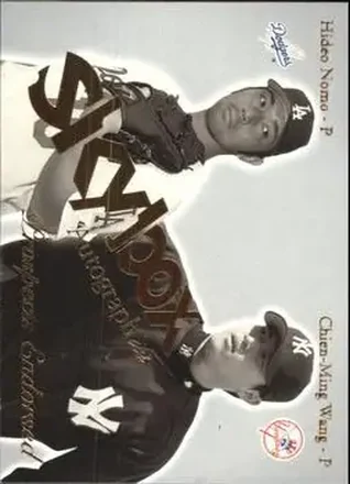 2004 SkyBox Autographics #5 PE Prospects Endorsed Hideo Nomo - Chien-Ming Wang - Los Angeles Dodgers - New York Yankees