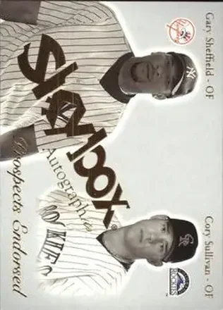 2004 SkyBox Autographics #6 PE Prospects Endorsed Gary Sheffield - Cory Sullivan - New York Yankees - Colorado Rockies