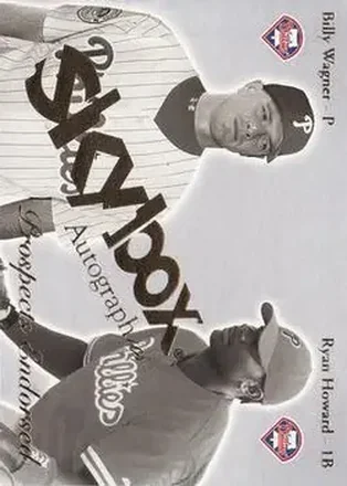 2004 SkyBox Autographics #7 PE Prospects Endorsed Billy Wagner - Ryan Howard - Philadelphia Phillies