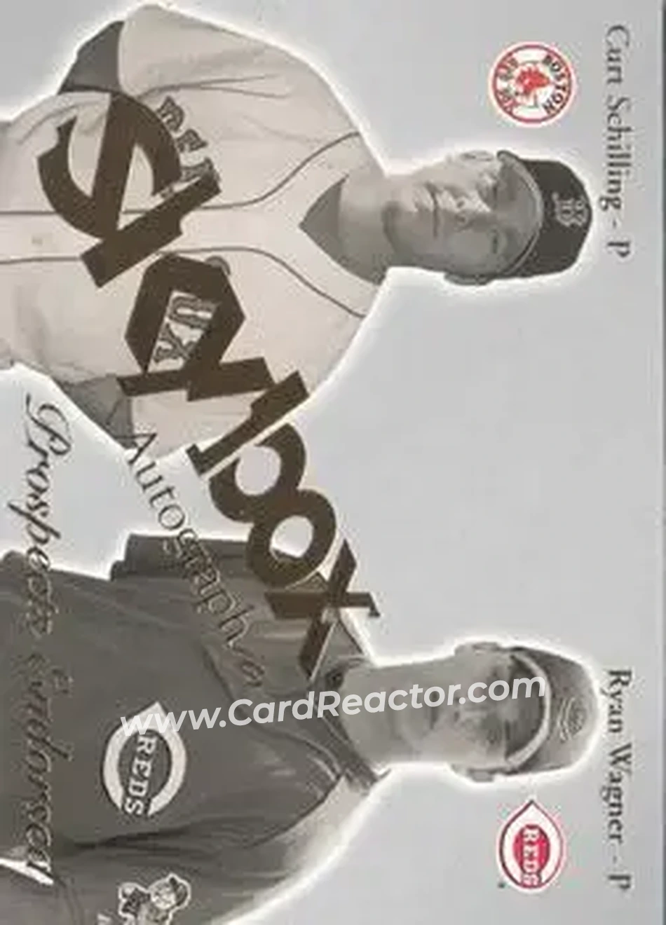 2004 SkyBox Autographics - Prospects Endorsed #9 PE - Curt Schilling - Ryan Wagner - Boston Red Sox - Cincinnati Reds - Front