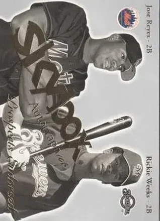 2004 SkyBox Autographics #10 PE Prospects Endorsed Jose Reyes - Rickie Weeks - New York Mets - Milwaukee Brewers
