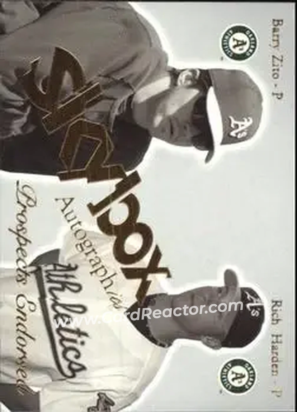 2004 SkyBox Autographics - Prospects Endorsed #12 PE - Barry Zito - Rich Harden - Oakland Athletics - Oakland Athletics - Front