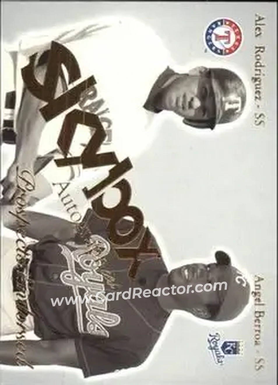 2004 SkyBox Autographics - Prospects Endorsed #14 PE - Alex Rodriguez - Angel Berroa - Texas Rangers - Kansas City Royals - Front