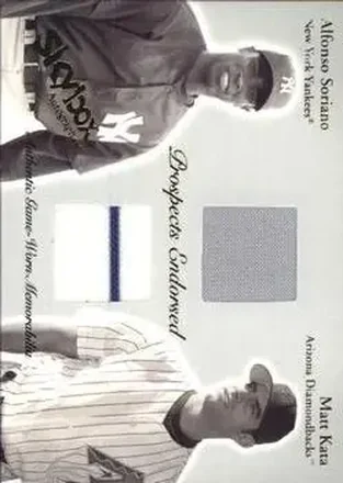 2004 SkyBox Autographics #PEJ-AS/MK Prospects Endorsed Dual Jersey Alfonso Soriano - Matt Kata