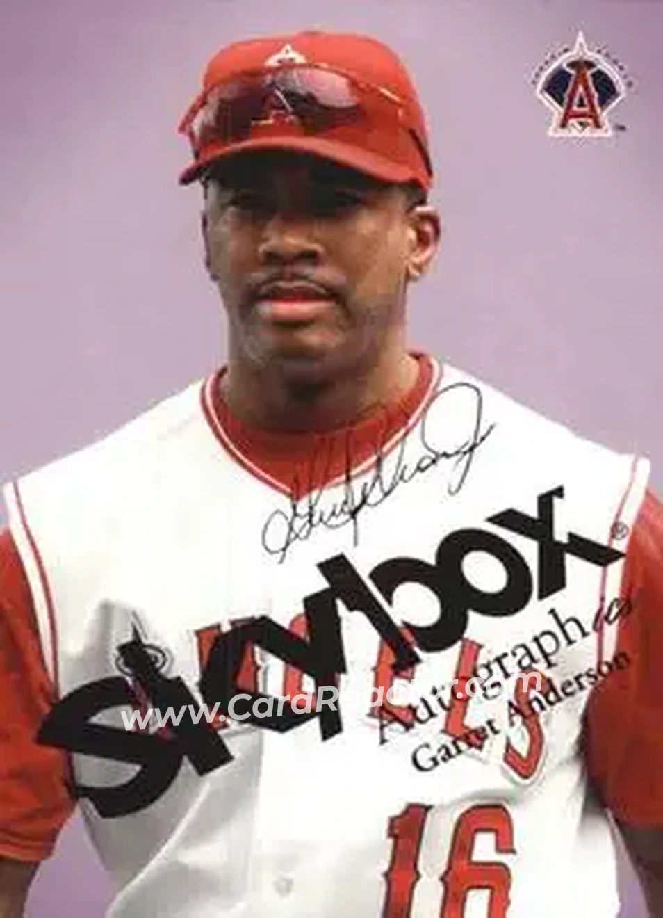2004 SkyBox Autographics - Royal Insignia #50 - Garret Anderson - Anaheim Angels - Front