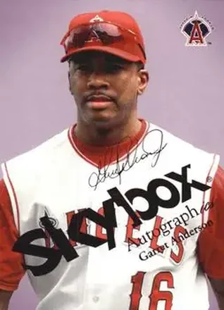 2004 SkyBox Autographics - Royal Insignia #50 - Garret Anderson - Anaheim Angels