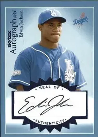 2004 SkyBox Autographics - Autographs Blue #A-EJ - Edwin Jackson - Los Angeles Dodgers