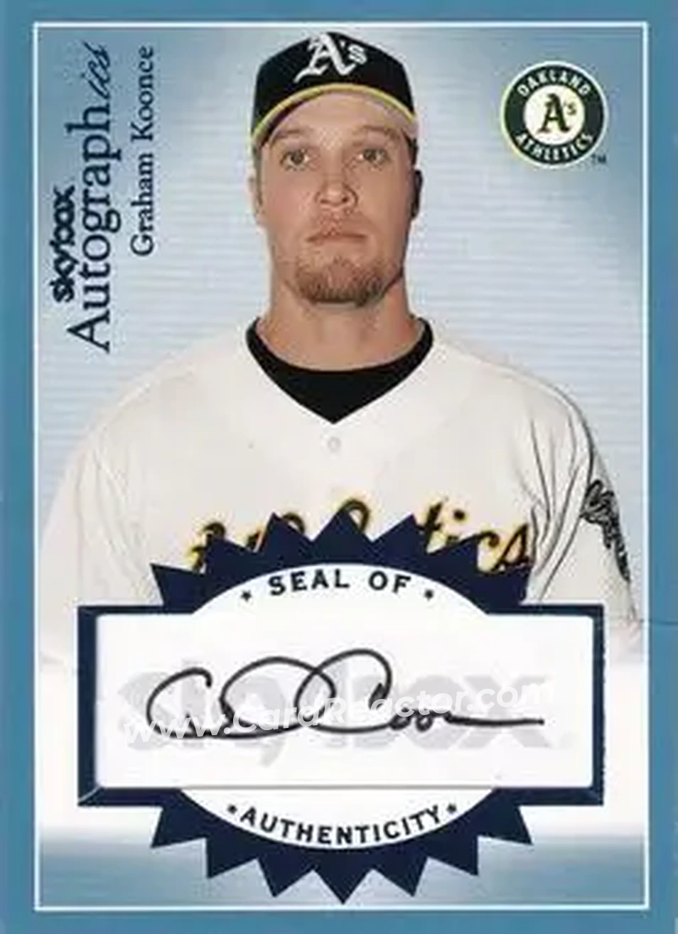 2004 SkyBox Autographics - Autographs Blue #A-GK - Graham Koonce - Oakland Athletics - Front