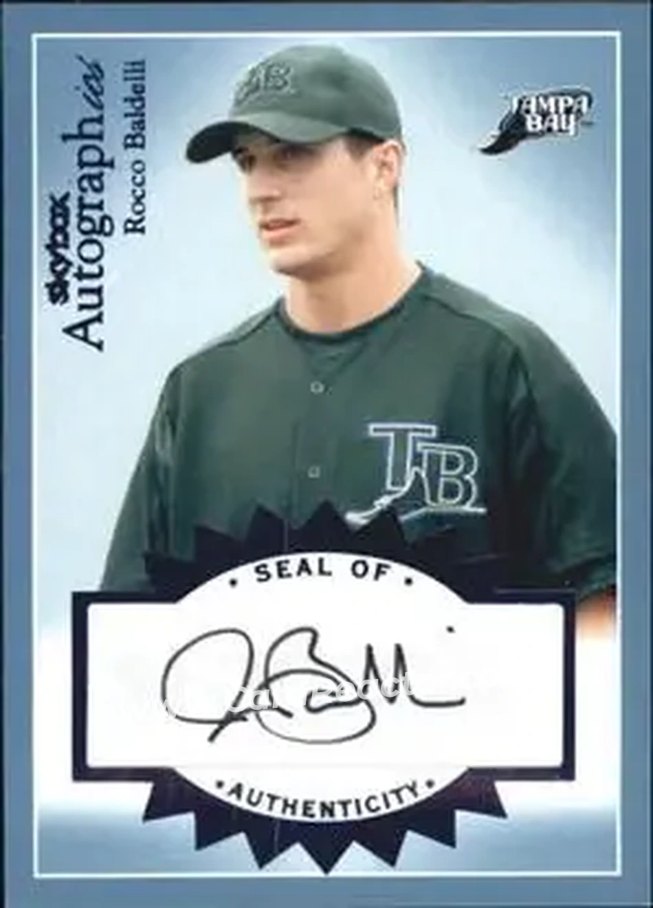 2004 SkyBox Autographics - Autographs Blue #A-RB - Rocco Baldelli - Tampa Bay Devil Rays - Front