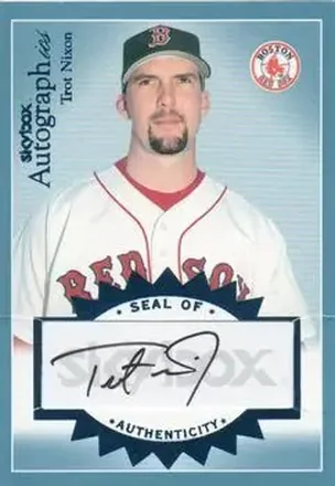 2004 SkyBox Autographics - Autographs Blue #A-TN - Trot Nixon - Boston Red Sox