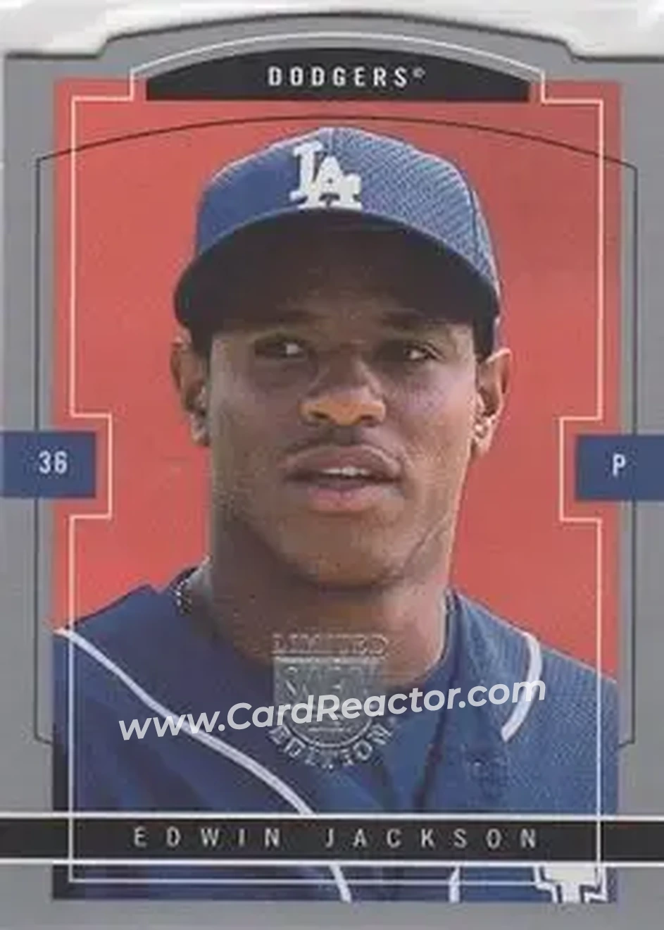 2004 SkyBox LE #134 - Edwin Jackson - Los Angeles Dodgers - Front 2004 SkyBox LE #134 - Edwin Jackson - Los Angeles Dodgers - Front