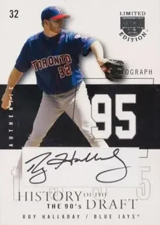 2004 SkyBox LE - History Draft 90's Autograph Black #HDA-RH - Roy Halladay - Toronto Blue Jays