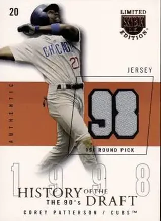 2004 SkyBox LE #HD-CP History Draft 90's Jersey Corey Patterson