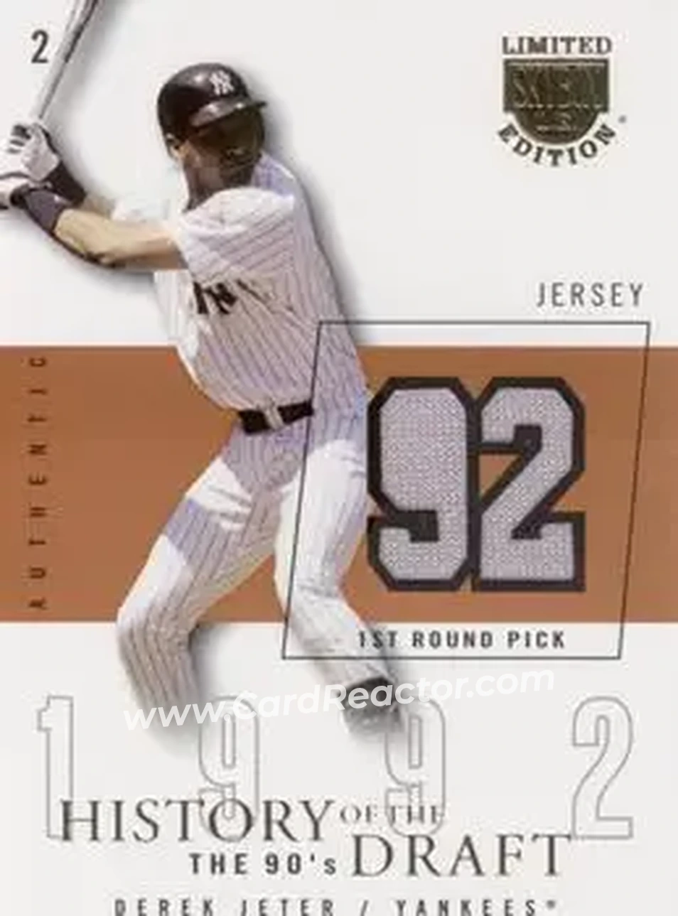 2004 SkyBox LE - History Draft 90's Jersey #HD-DJ - Derek Jeter - New York Yankees - Front