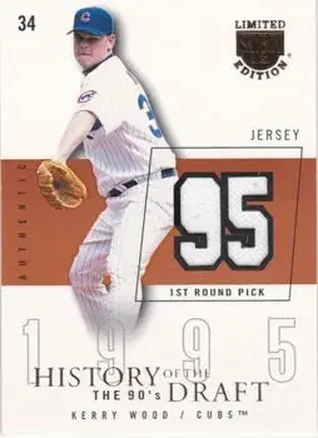 2004 SkyBox LE - History Draft 90's Jersey #HD-KW - Kerry Wood - Chicago Cubs