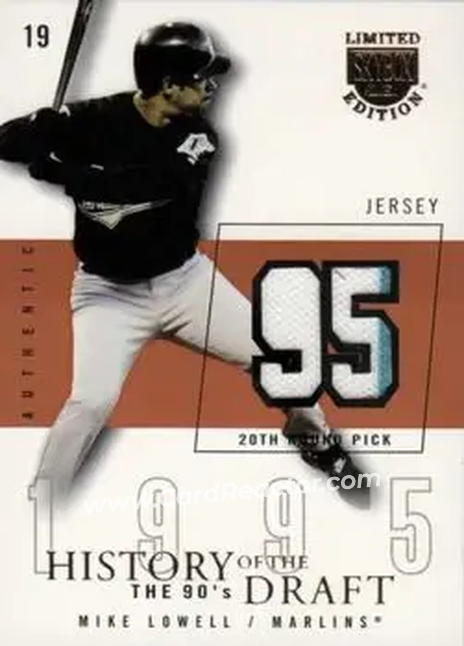 2004 SkyBox LE - History Draft 90's Jersey #HD-ML - Mike Lowell - Florida Marlins - Front