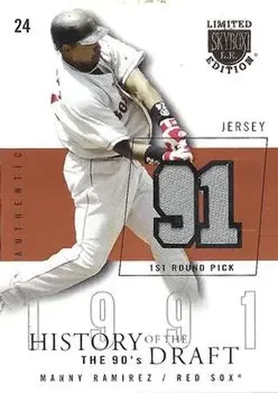 2004 SkyBox LE - History Draft 90's Jersey #HD-MR - Manny Ramirez - Boston Red Sox