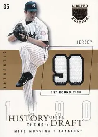 2004 SkyBox LE - History Draft 90's Jersey Gold #HD-MM - Mike Mussina - New York Yankees