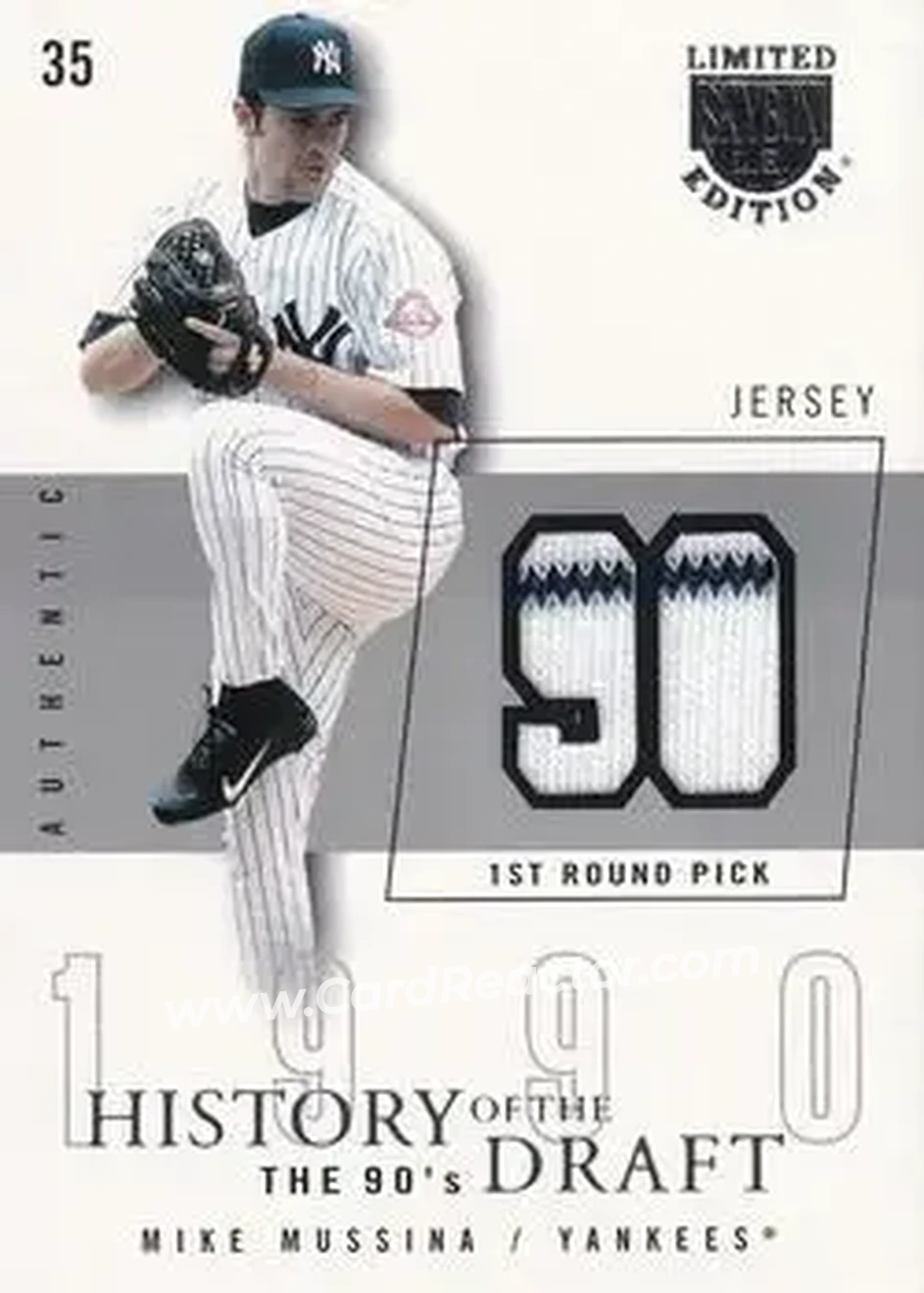 2004 SkyBox LE - History Draft 90's Jersey Silver #HD-MM - Mike Mussina - New York Yankees - Front