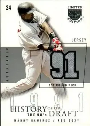 2004 SkyBox LE - History Draft 90's Jersey Silver #HD-MR - Manny Ramirez - Boston Red Sox
