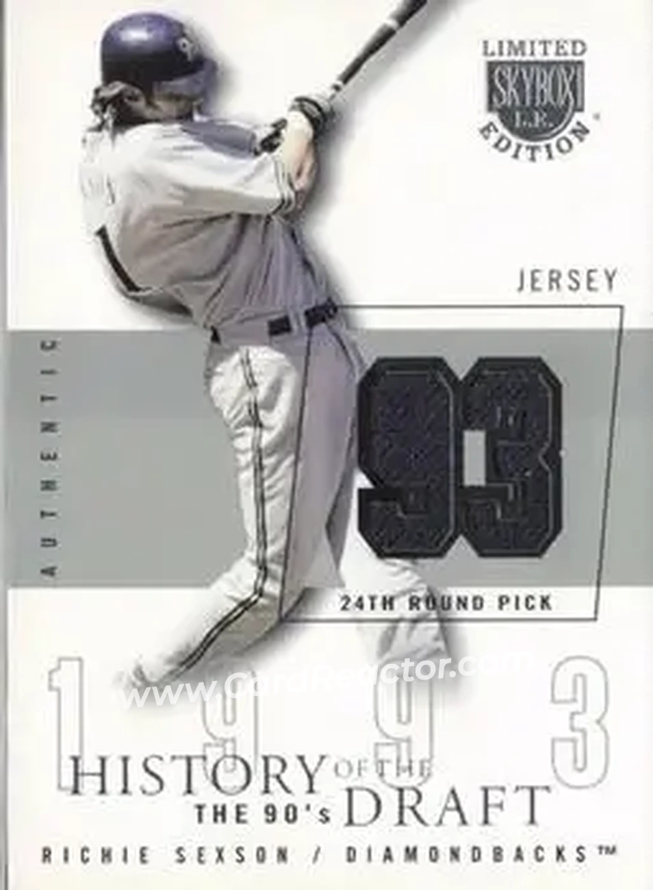 2004 SkyBox LE - History Draft 90's Jersey Silver #HD-RS - Richie Sexson - Arizona Diamondbacks - Front