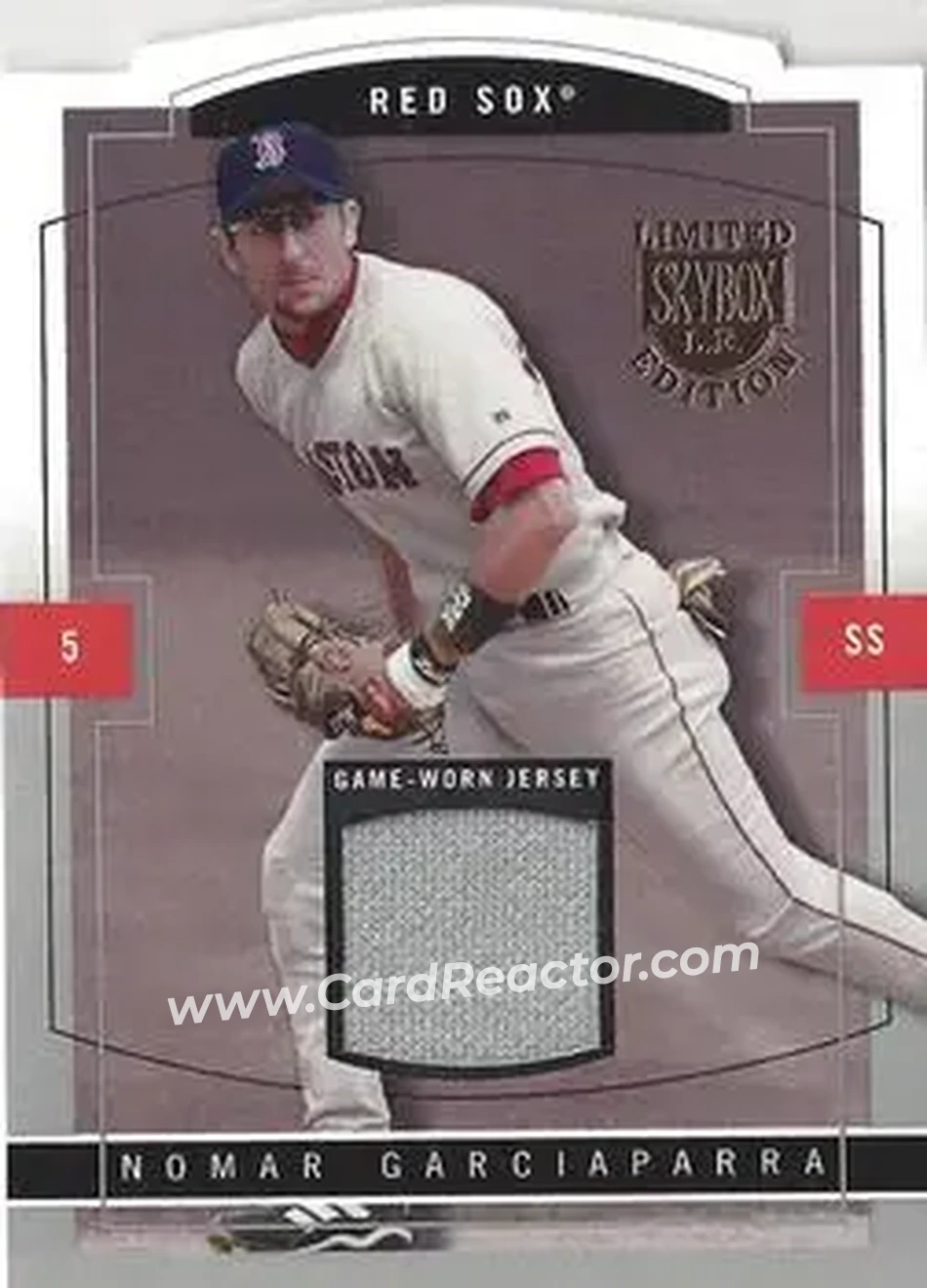 2004 SkyBox LE - Jersey Proof #9 - Nomar Garciaparra - Boston Red Sox - Front
