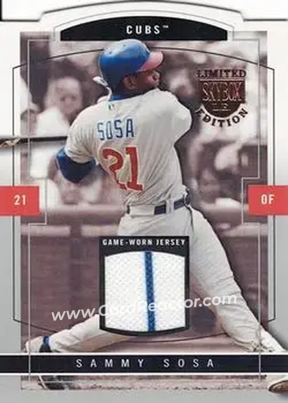 2004 SkyBox LE - Jersey Proof #14 - Sammy Sosa - Chicago Cubs - Front