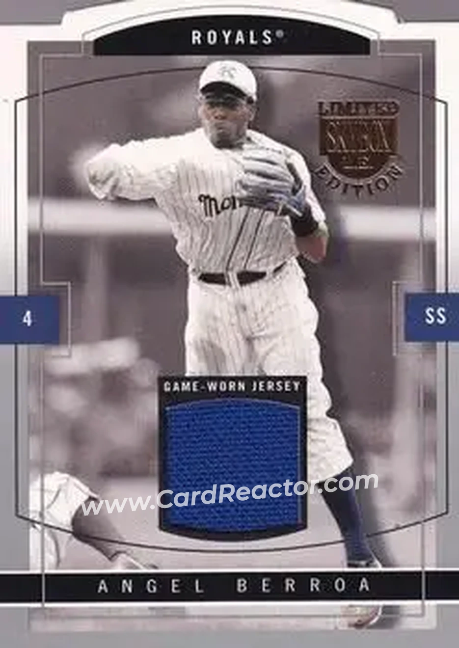 2004 SkyBox LE - Jersey Proof #26 - Angel Berroa - Kansas City Royals - Front