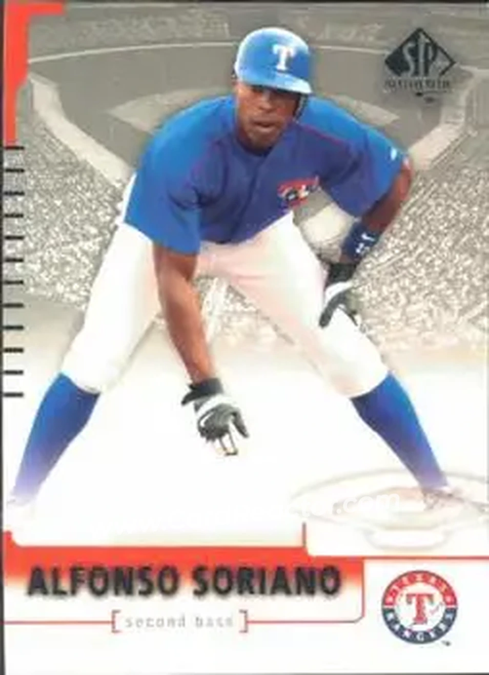 2004 SP Authentic #13 - Alfonso Soriano - Texas Rangers - Front