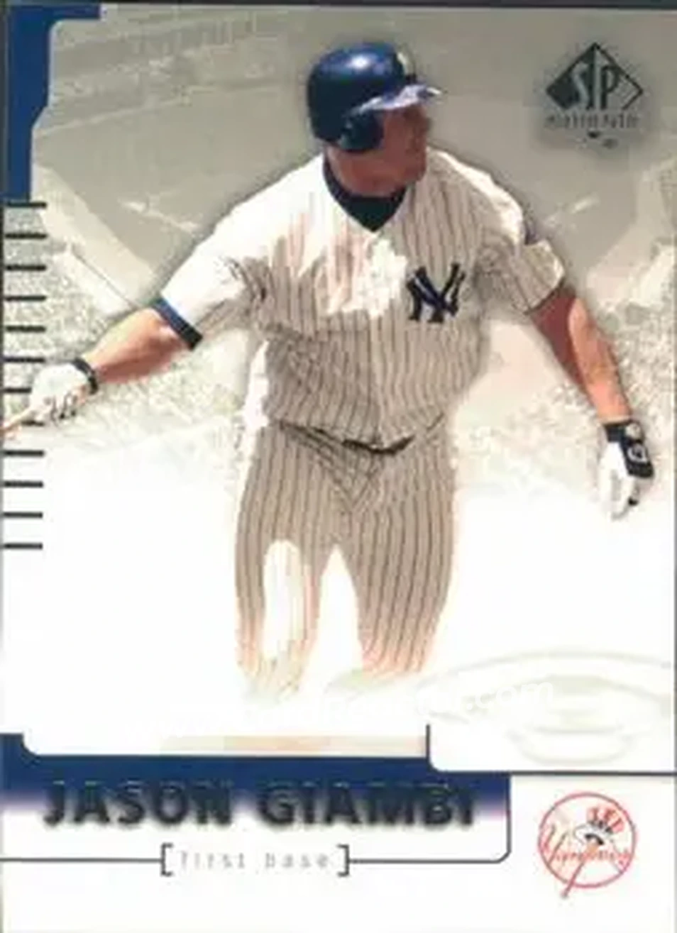 2004 SP Authentic #14 - Jason Giambi - New York Yankees - Front 2004 SP Authentic #14 - Jason Giambi - New York Yankees - Front