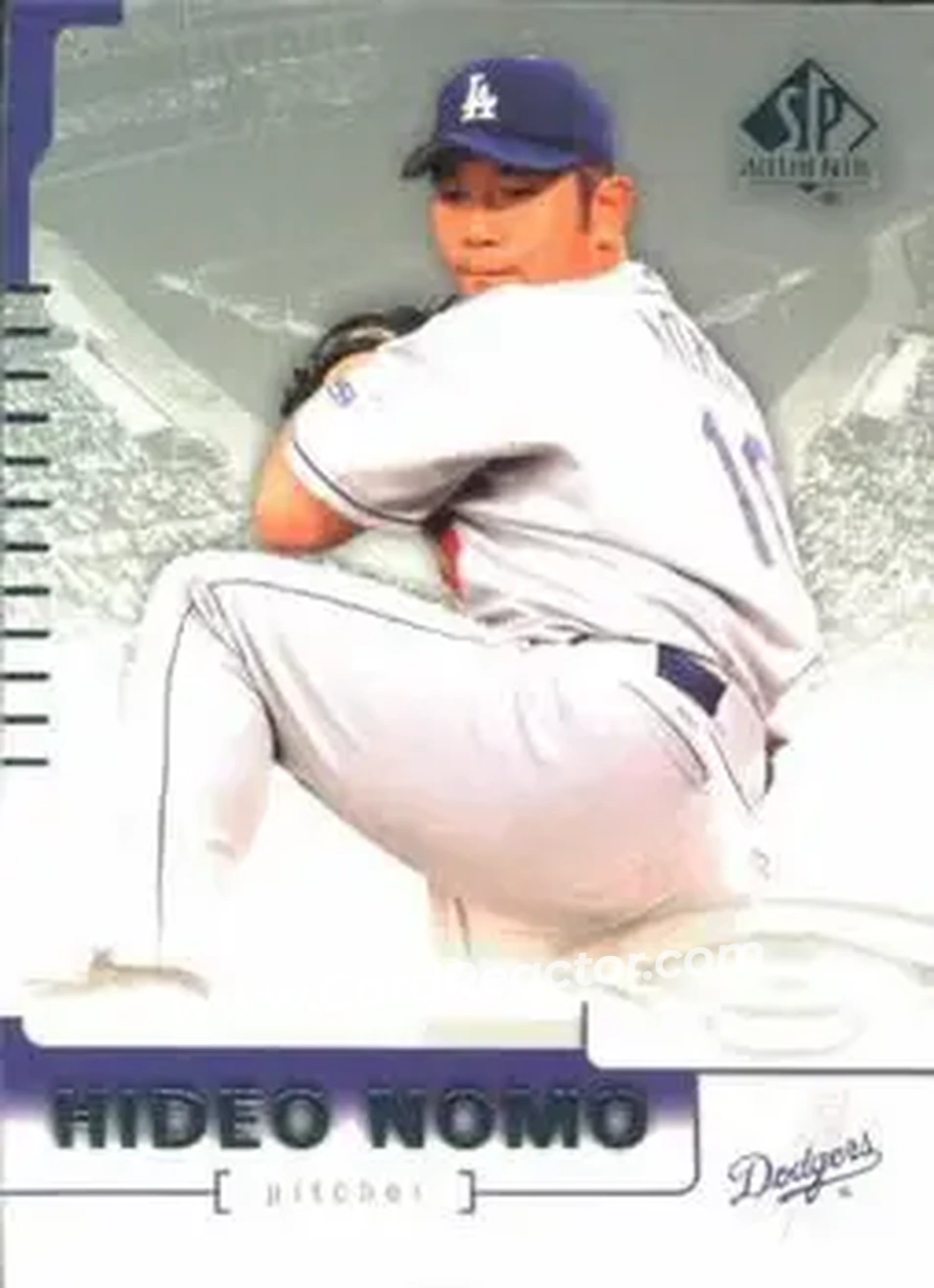 2004 SP Authentic #16 - Hideo Nomo - Los Angeles Dodgers - Front 2004 SP Authentic #16 - Hideo Nomo - Los Angeles Dodgers - Front