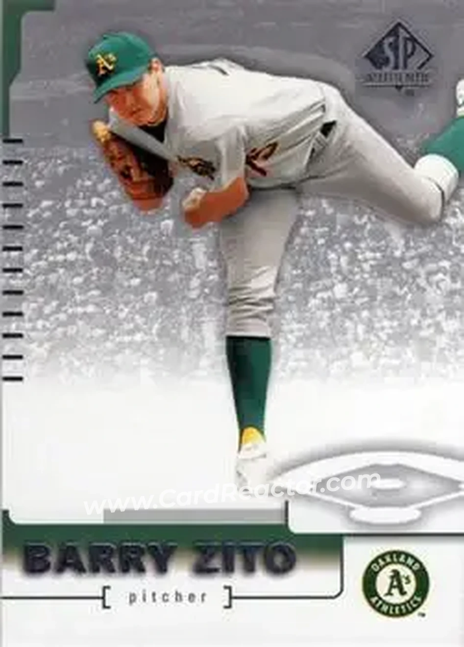 2004 SP Authentic #20 - Barry Zito - Oakland Athletics - Front