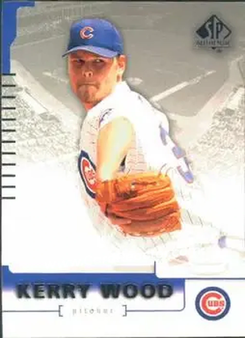 2004 SP Authentic #21 - Kerry Wood - Chicago Cubs - Front 2004 SP Authentic #21 - Kerry Wood - Chicago Cubs - Front