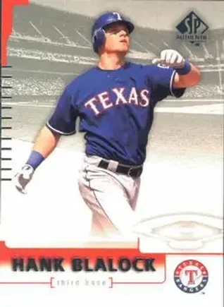 2004 SP Authentic #36 - Hank Blalock - Texas Rangers