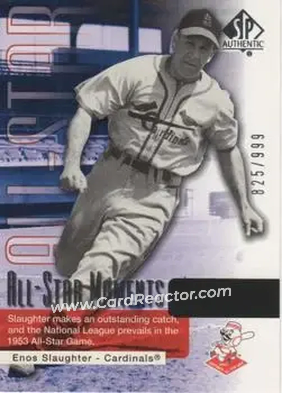 2004 SP Authentic #140 - Enos Slaughter - St. Louis Cardinals - Front 2004 SP Authentic #140 - Enos Slaughter - St. Louis Cardinals - Front