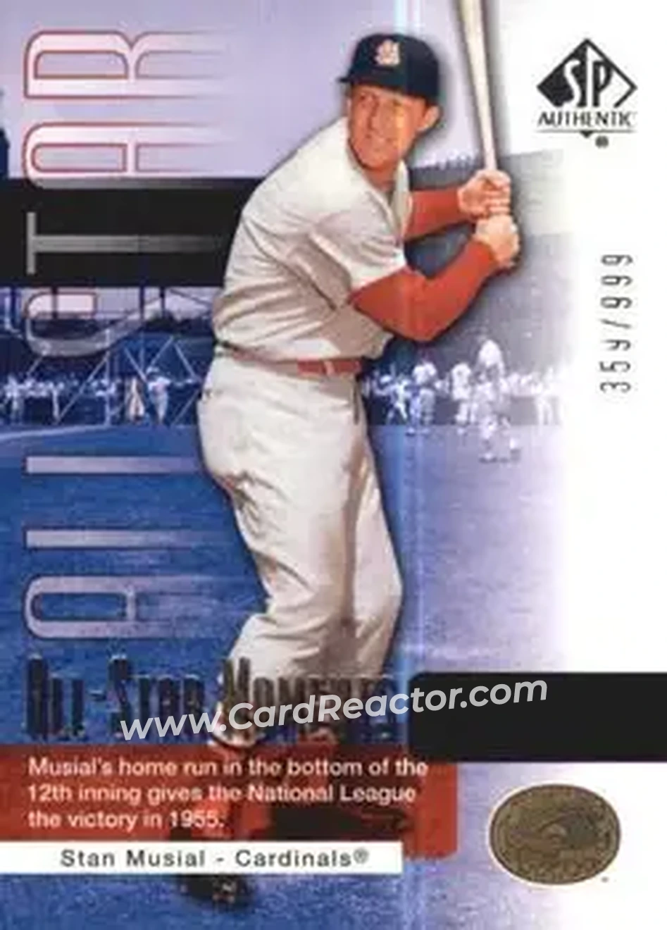 2004 SP Authentic #141 - Stan Musial - St. Louis Cardinals - Front